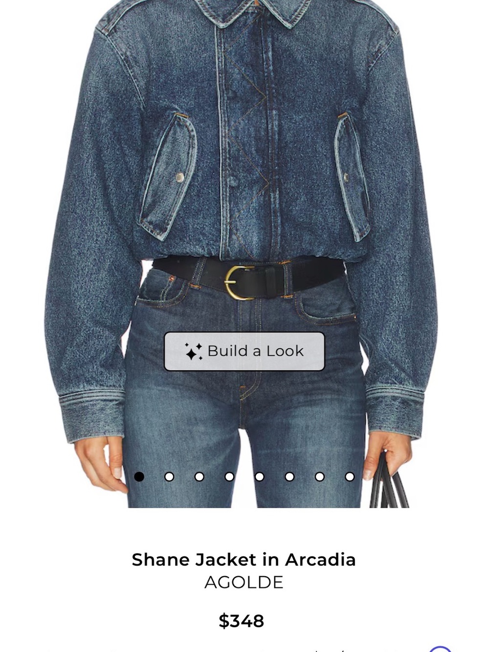 NWT Agolde Shane Bomber Jacket M